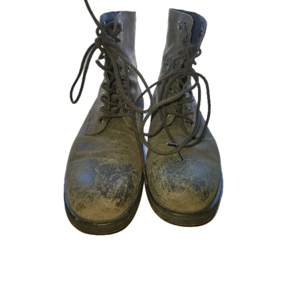 ASTON GREY Collection Leather Boot size US 10 BROOKLYN Grey Ankle‎ Boot